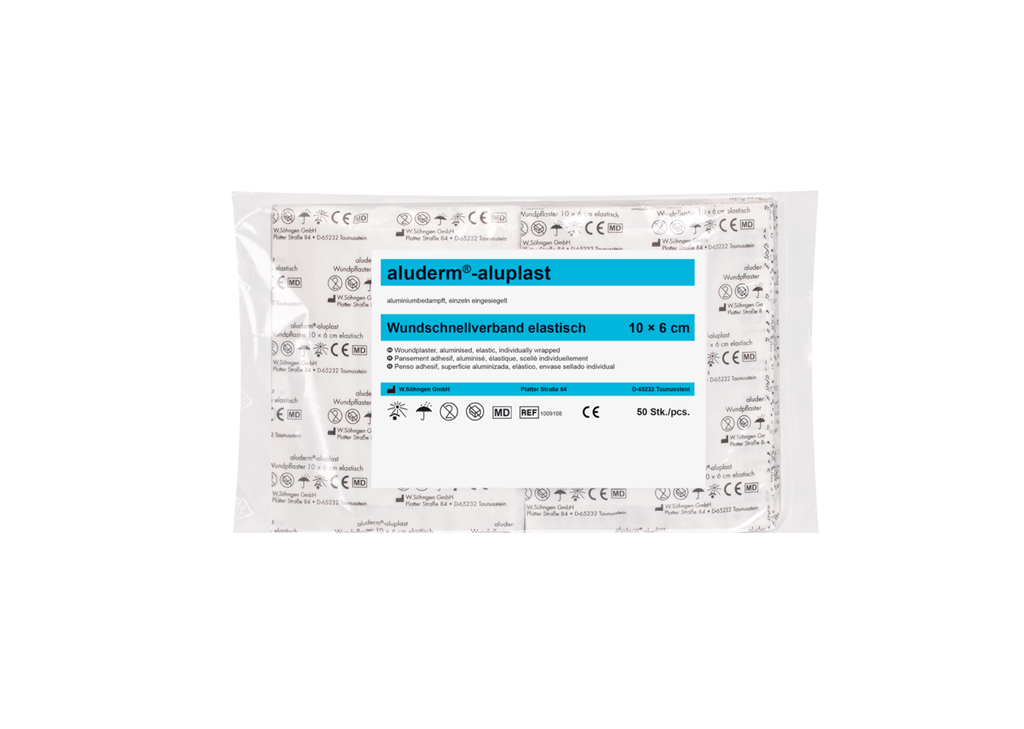 [1009108] ALUDERM-ALUPLAST PFLASTER ELAST., 50 ST. _x000D_
HYGIENEPACKUNG, 10 CM X 6 CM