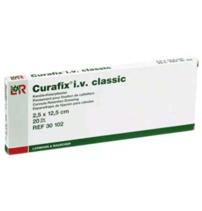 CURAFIX I.V. CLASSIC pansement pour canule 2,5 x 12,5 cm 20 pièces