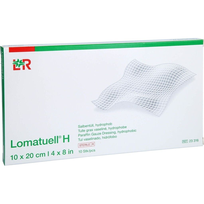 Compresse stérile en tulle gras Lomatuell H, 10 x 20 cm, boîte de 10