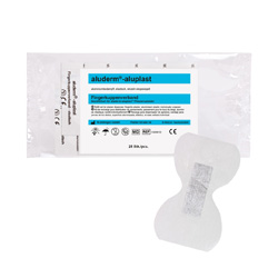 [1009913] NACHFUELLSET F. ALUDERM-PFLASTERSPENDER _x000D_
25 ST., SET ALUDERM-ALUPAST FINGERKUPPENV.