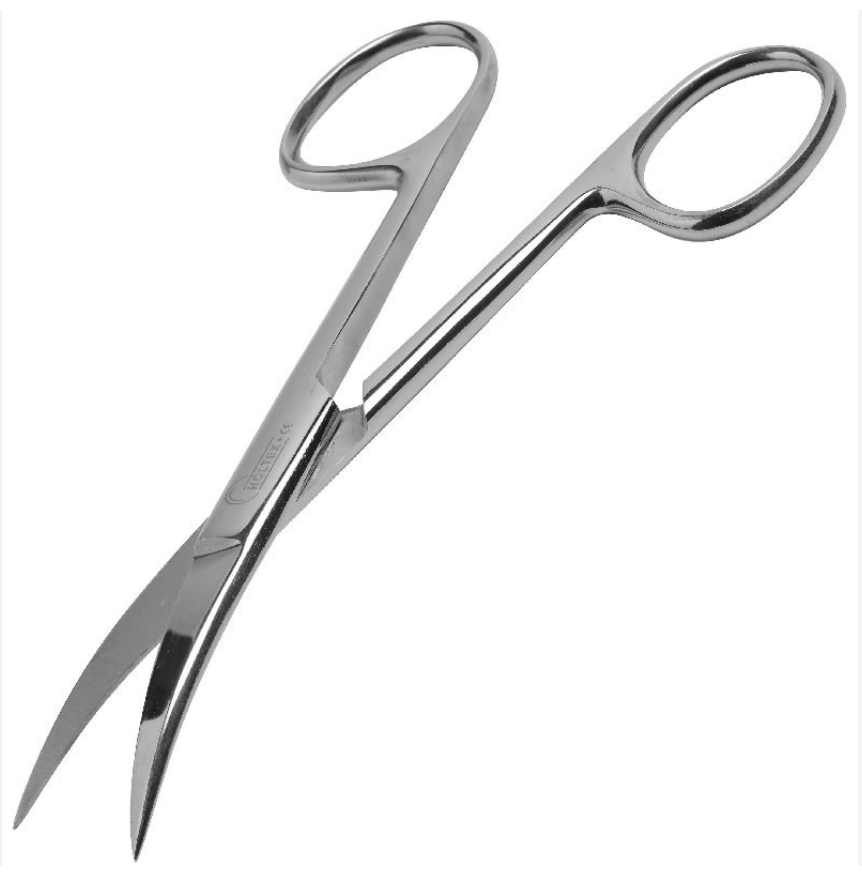 Ciseaux chirurgicaux 14,5 cm courbés pointu/pointu 10 pièces