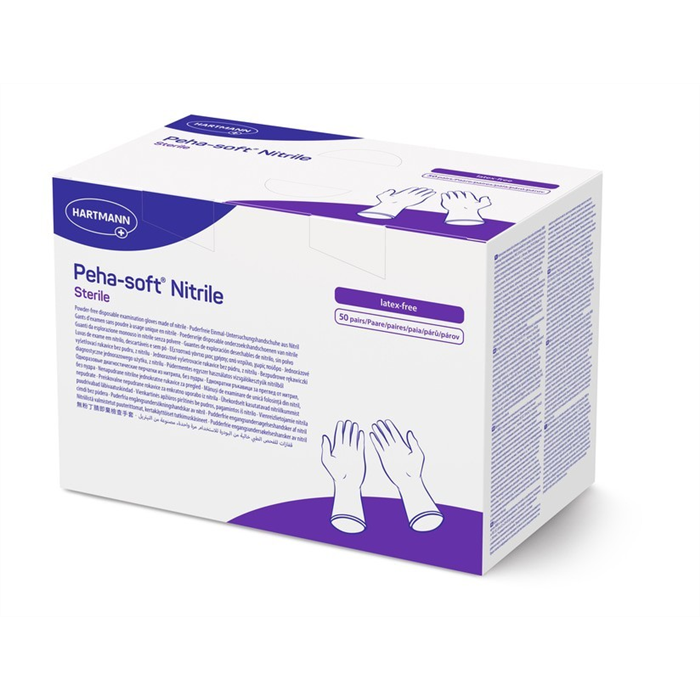 Peha-Soft Nitrile, Taille S, 50 x 2 pièces, stériles, non-poudré