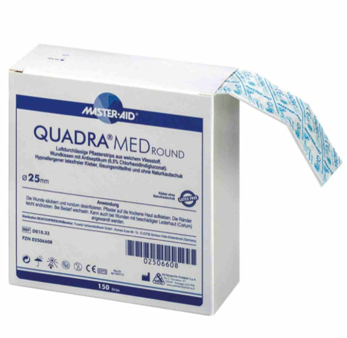 QUADRA MED ROUND diamètre 25 mm 150 pièces
