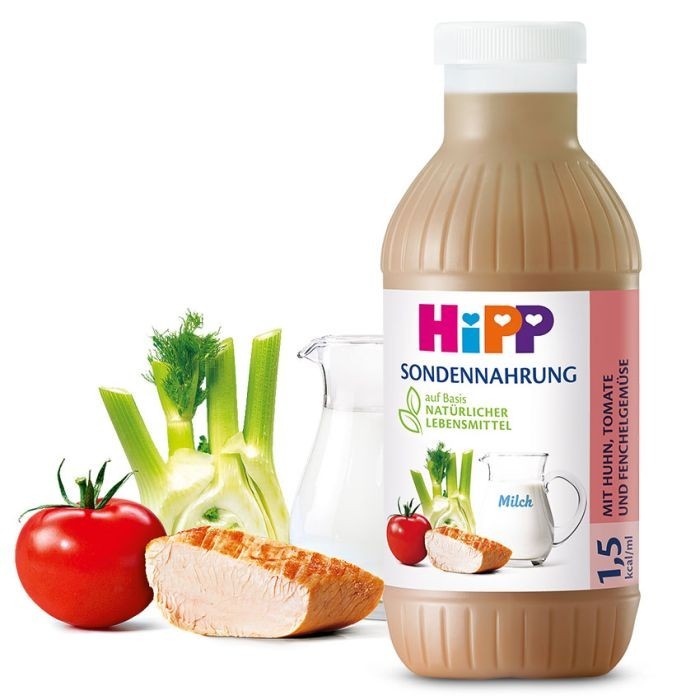 [H2633-Z] Alimentation par sonde 1,5 kcal/ml, pédiatrique avec poulet,tomates et fenouil, 12 x 500 ml