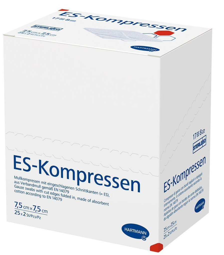 ES-KOMPRESSEN, UNSTERIL, 7.5 X 7.5 CM _x000D_
8-FACH, 100 ST.
