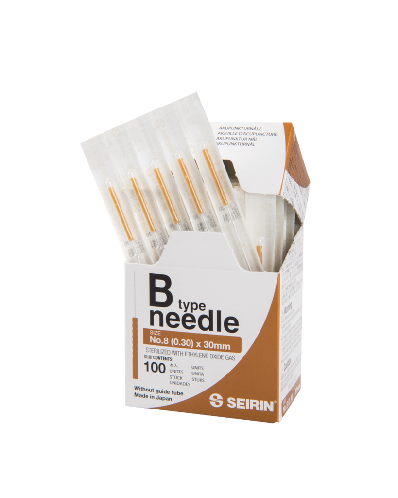 Aiguilles d’acupuncture SEIRIN B-TYPE, 100 pièces, 0,30 × 30 mm