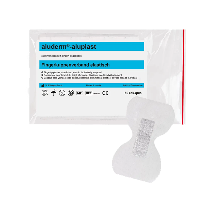[1009185] Aluderm Aluplast pansement élastique pour bout du doigt
 50 pièces, 4,3 x 7,2 cm