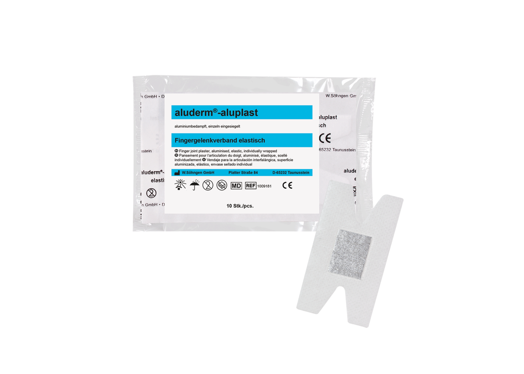 [1009181] ALUDERM-ALUPLAST FINGERGELENKVERBAND ELAST. _x000D_
10 ST., 4.0 X 7.2 CM