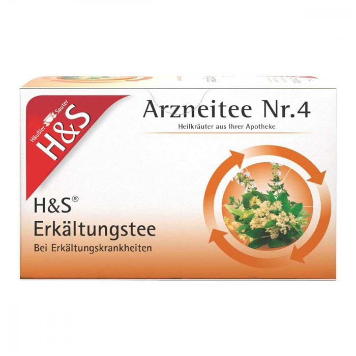 H&S Tisane médicinale – Tisane contre le rhume n°4, 20 sachets