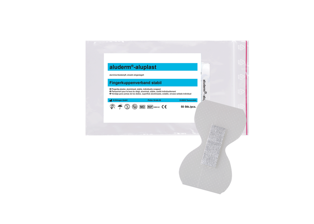 [1009142] ALUDERM-ALUPLAST FINGERKUPPENVERBAND, 50 ST. _x000D_
4.3 X 7.2 CM; STABIL