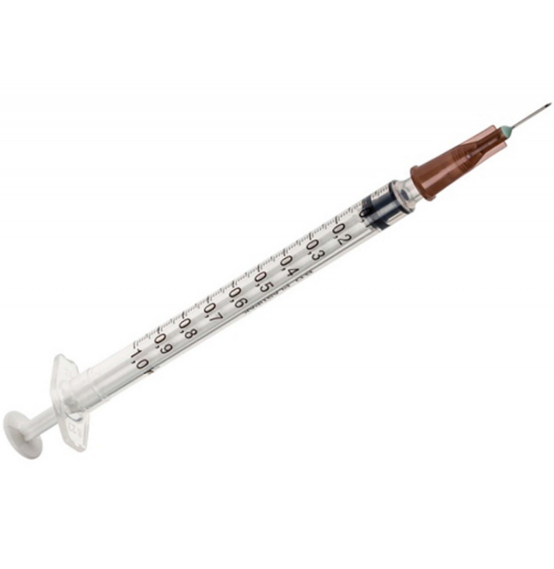 PLASTIPAK seringue tuberculine 1 ml, 0,45 x 10 mm, 120 pièces, avec aiguille montée