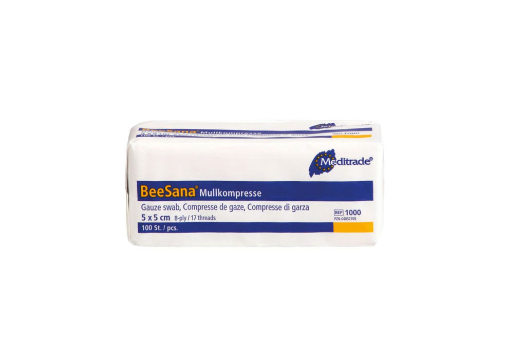 [1005059] MULLKOMPRESSEN UNSTERIL, 5 X 5 CM _x000D_
PACK. A 100 ST.