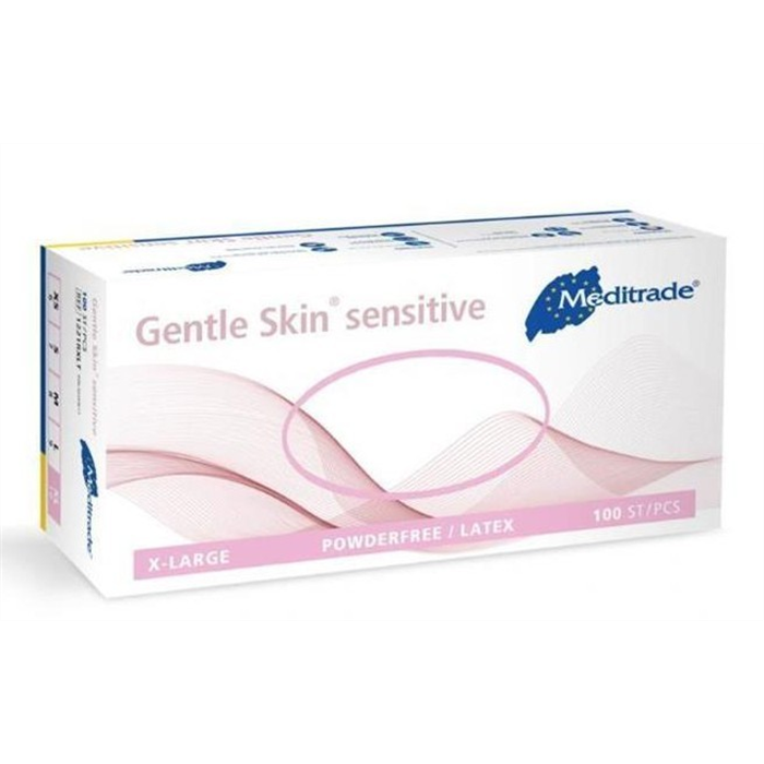 [1221RMT] Gants Gentle Skin sensitive, Latex, non-sterile, Bte à 100 pièces, Taille M