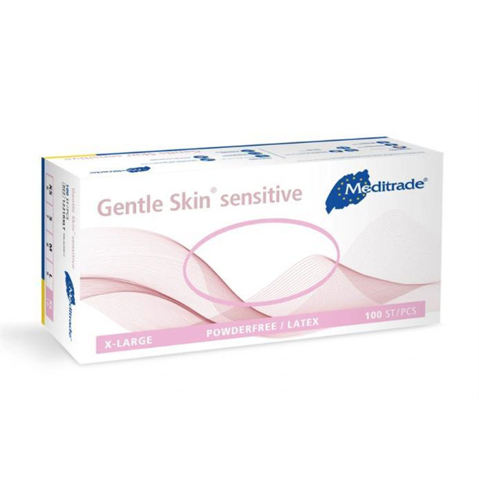 [1221RLT] Gants Gentle Skin sensitive, Latex, non-sterile, Bte à 100 pcs, Taille L