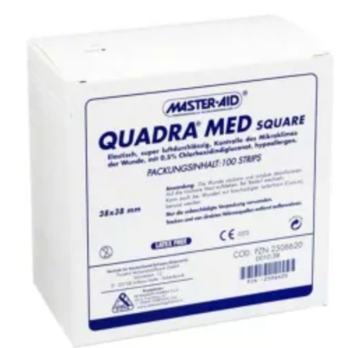 QUADRA MED SQUARE, 3,8 X 3.8 CM, 100 ST.