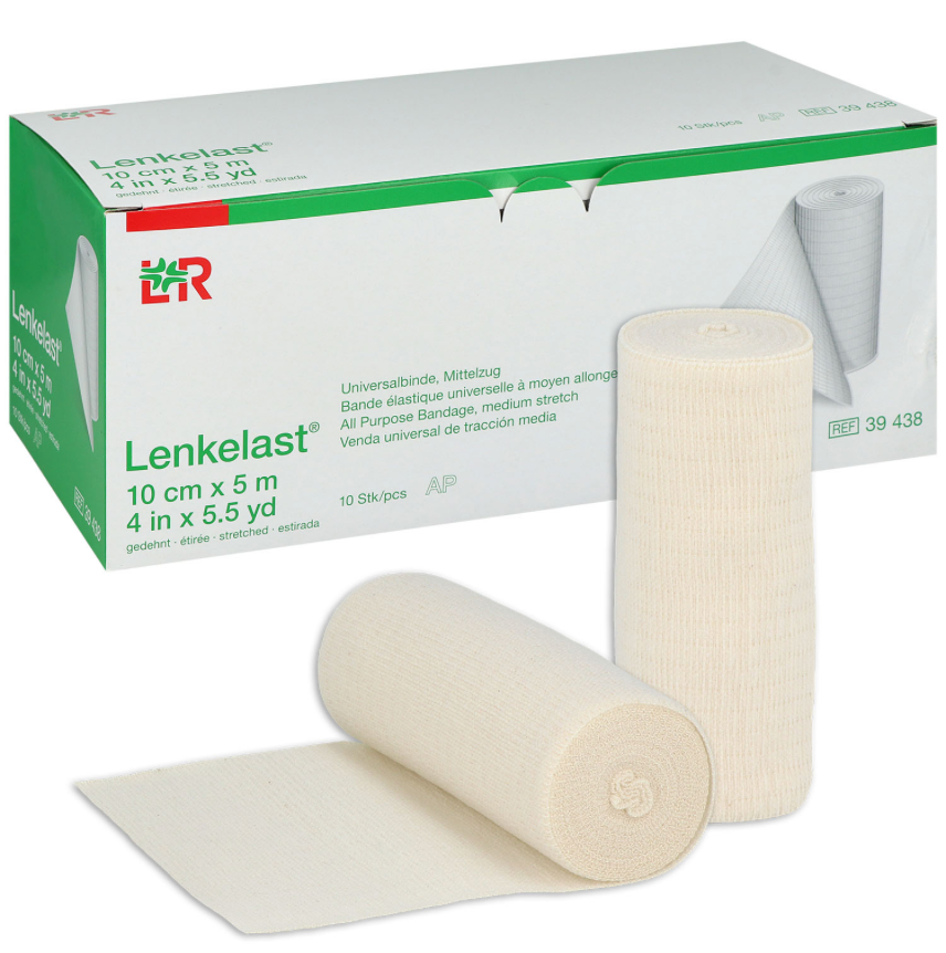 LENKELAST ELASTISCHE IDEALBINDE _x000D_
10 CM X 5 M, 10 ST.