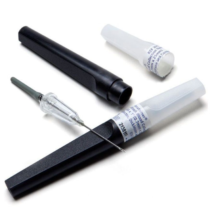 AMFA canule VACUTAINER FLASHBACK VISION, 50 pièces, 22G, noire, bd 301747