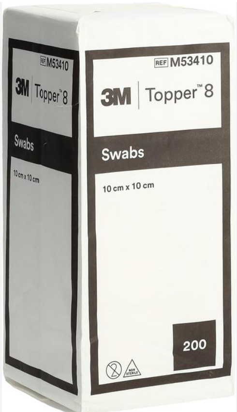 [315020] TOPPER 8 KOMPRESSEN, UNSTERIL, 10 X 10 CM _x000D_
8-FACH, 100 ST.