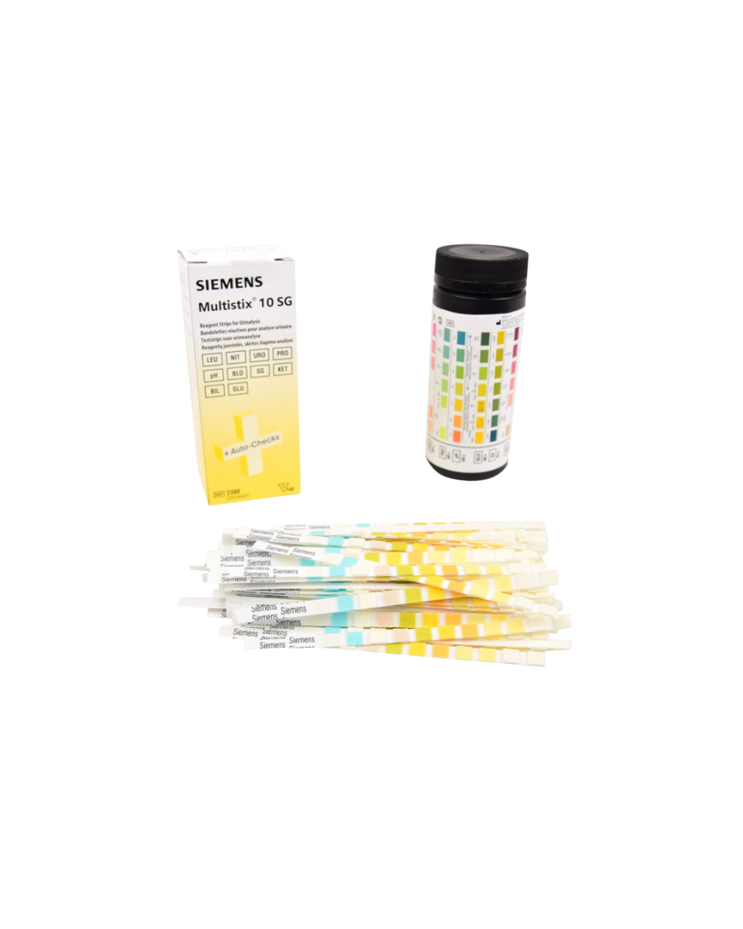 Multistix 10 SG, 100 pièces _x000D_
Bandelettes réactives pour analyse d'urine