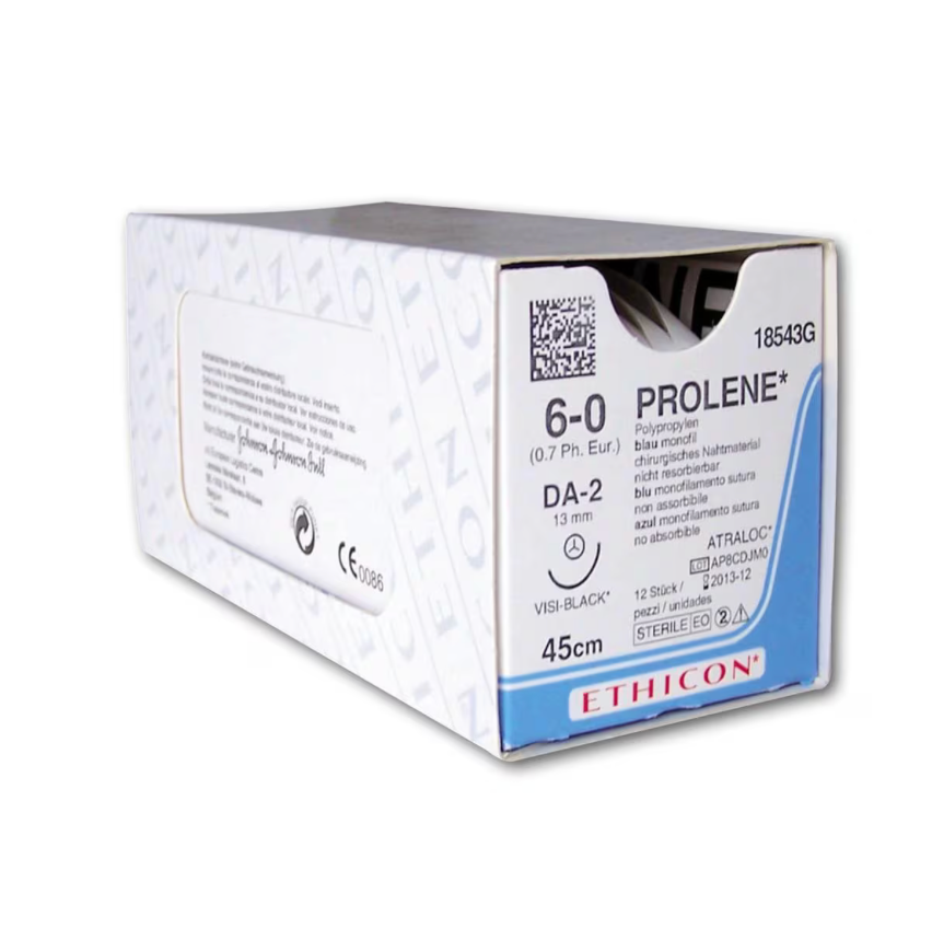 ETHICON PROLENE BLAU, MONOFIL, P1 MULTIPASS _x000D_
36 ST., USP 6/0, FADENLAENGE 45 CM