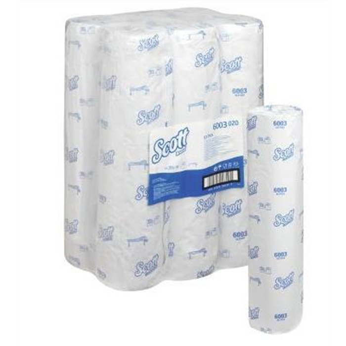 Rouleaux d'examen Scott, blancs, 59 cm, 6 rouleaux, 2 plis, 50 m