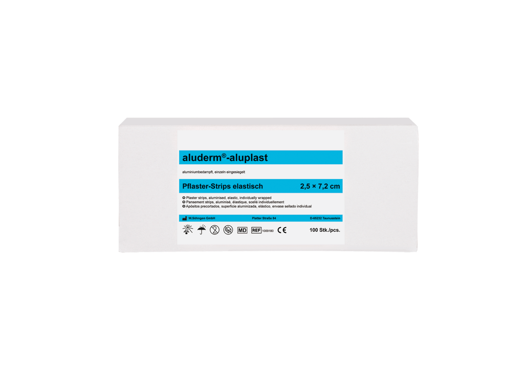 [1009180] ALUDERM-ALUPLAST PFLASTER-STRIPS ELAST. _x000D_
100 ST., 2,5 X 7,2 CM