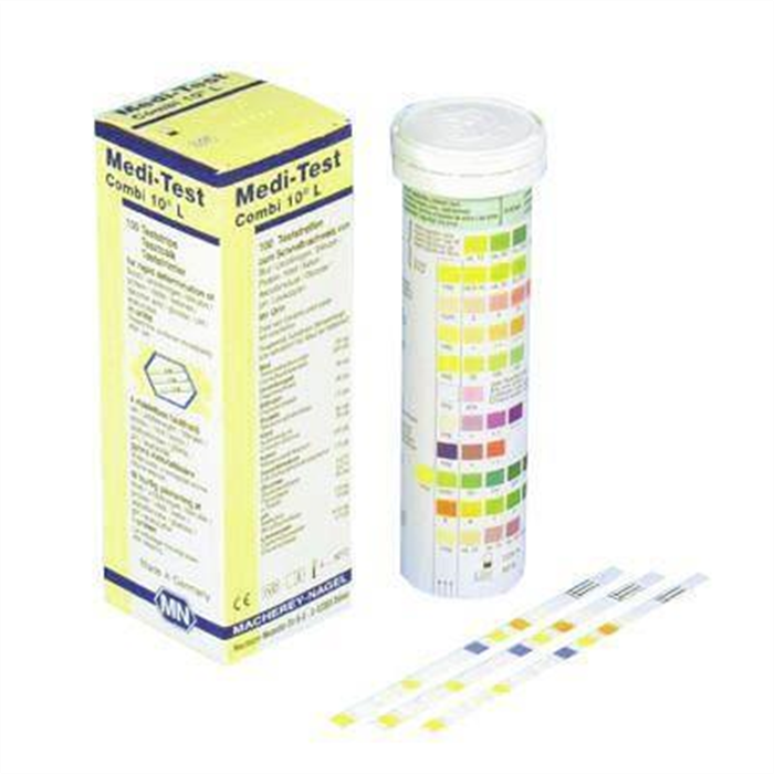 Bandelettes urinaires Medi-Test Combi 10 L, boîte de 100 pièces
