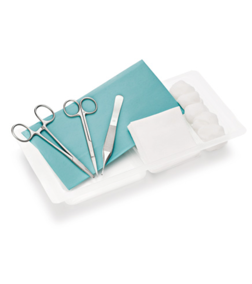 FOLIODRAPE combiset chirurgical, set de soins de plaie, 6 sets en distributeur