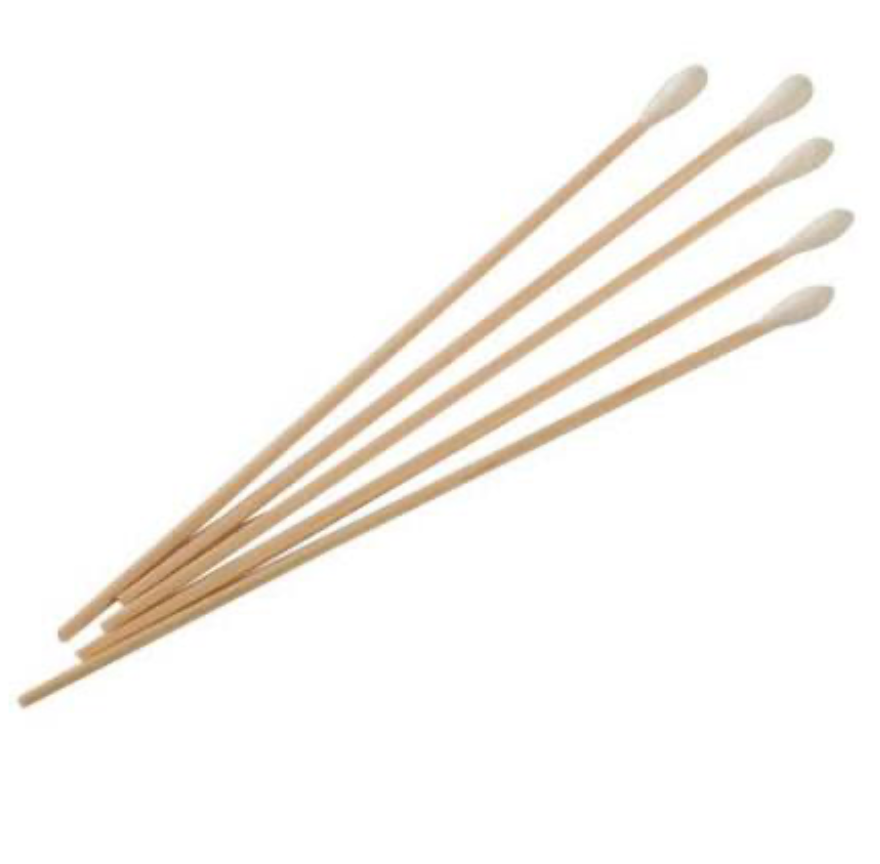 [225520] WATTESTAEBCHEN AUS HOLZ, LAENGE 30 CM, 50 ST. _x000D_
WATTEKOPF DURCHM. 10 X 35 MM
