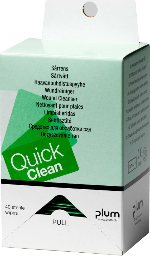 [169404] PLUM QUICKCLEAN NACHFUELLPACKUNG, 40 STUECK _x000D_
WUNDREINIGUNGSTUECHER, PLUM 5551