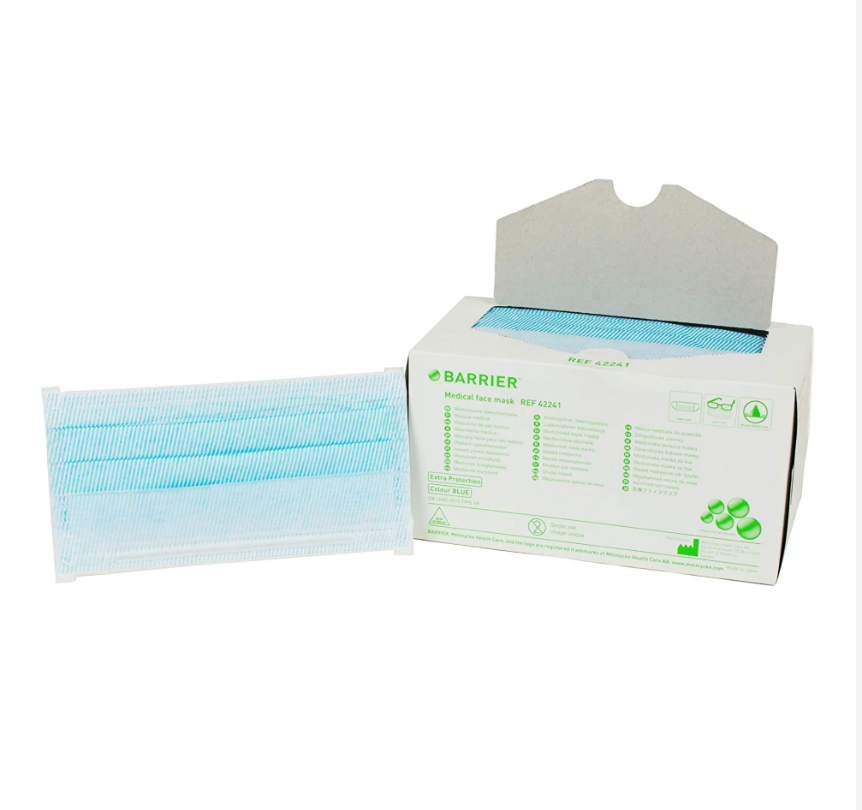 [4228] SCAC BARRIER MEDICAL FACE MASK STANDARD, 50 PCS  A ELASTIC