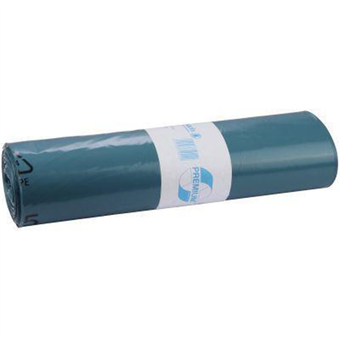 Sacs poubelle, bleu, 120 L, rouleau de 25 pièces, 70x110cm