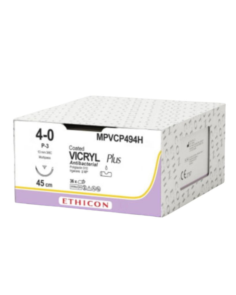 ETHICON VICRYL PLUS, UNGEFAERBT GEFL., 36 ST. _x000D_
P3 MULTIP., USP 4/0, FADENLAENGE 45 CM