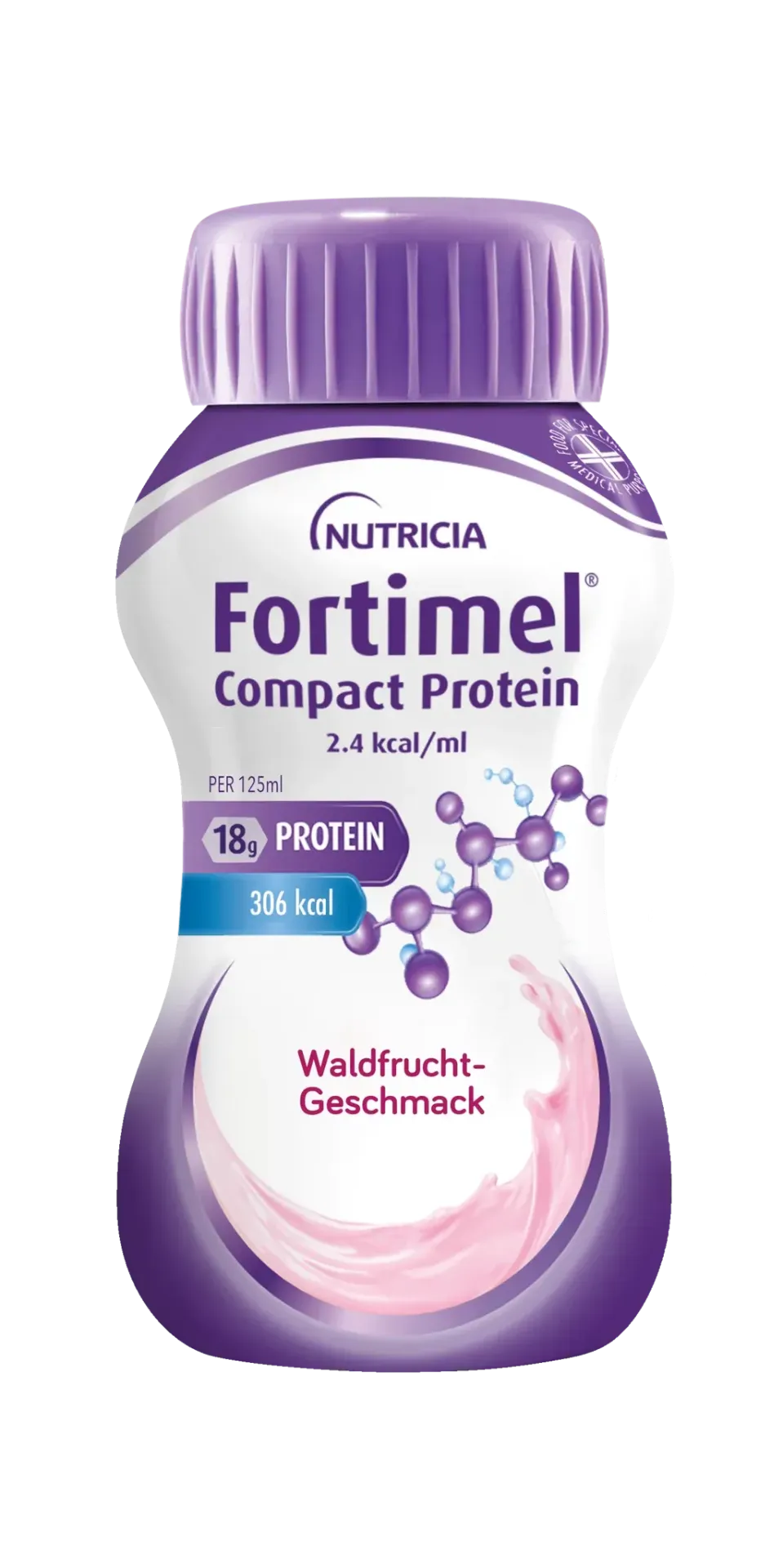[163265] FORTIMEL COMPACT PROTEIN 2,4 kcal, FRUITS DES BOIS _x000D_
SENSATION FRAICHEUR, 4 X 125 ML