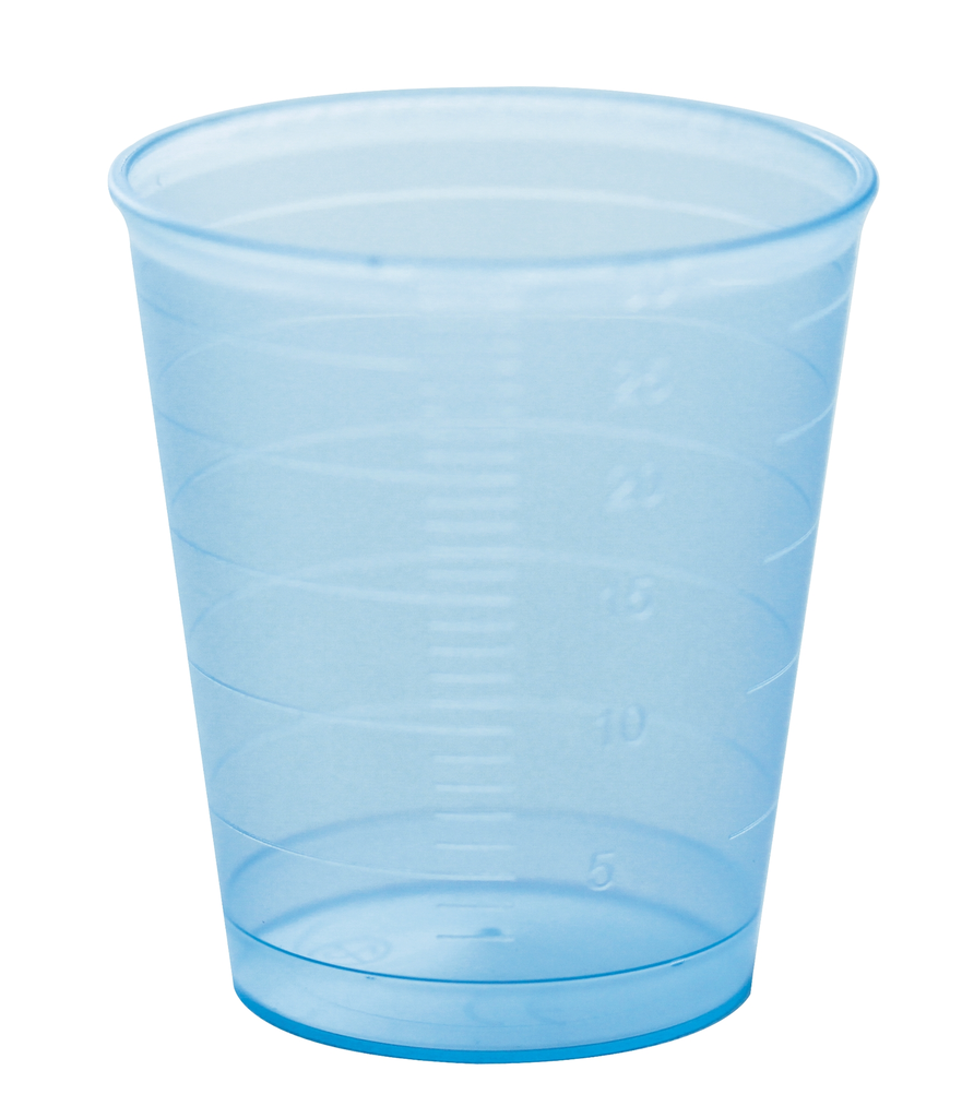 Medimex Med-Becher classic, 30 ml, blau 50 x 75 Stück _x000D_
(Originalkarton 3750 Stück)