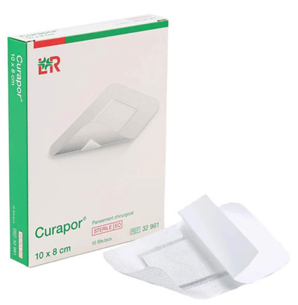 CURAPOR STERILE CHIRURGICAL, 10 X 8 CM _x000D_
BOITE A 5 PIECES