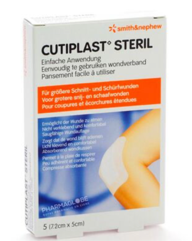 [313131] CUTIPLAST PLUS stérile 7 x 5 cm, 110 pièces, emballées individuellement stériles