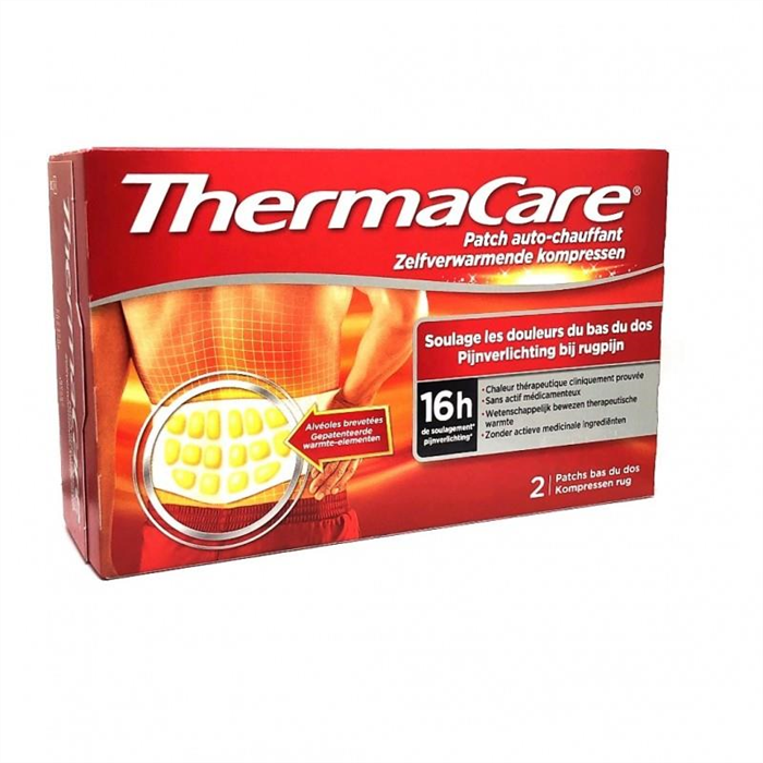 ThermaCare patchs chauffants bas du dos, 2 patchs, durée 16 h