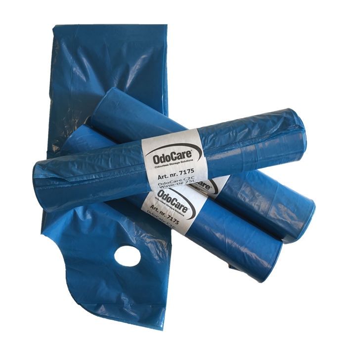 Sacs OdOcare 75 L, 100 pièces, carton de 4 x 25 rouleaux
