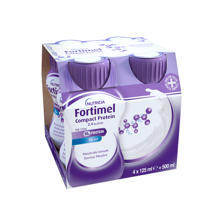 Fortimel Compact Protein 2,4 kcal, Arôme Neutre, 4 x 125 ml