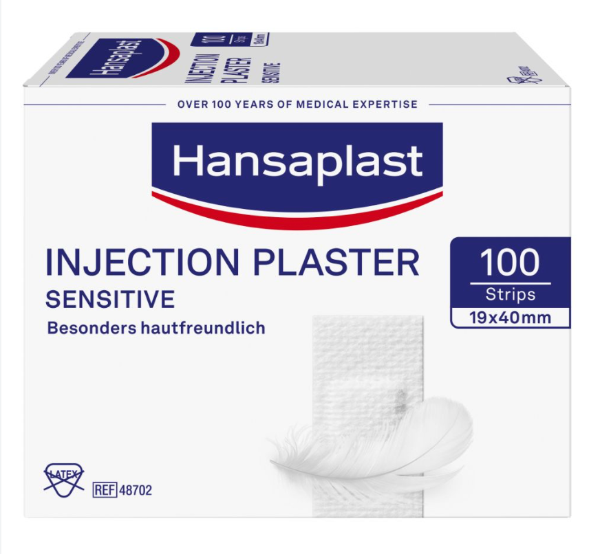 HANSAPLAST UNIVERSAL INJEKTIONSPFLASTER 100 ST. _x000D_
1.9 X 4 CM, WASSERABWEISEND, STARKE KLEBEKRAFT