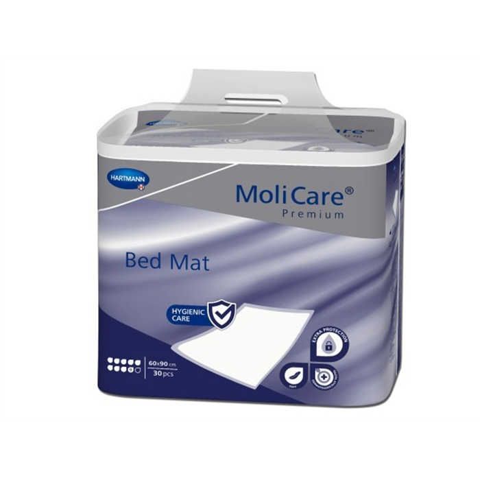 Alèses médicales MoliCare Premium Bed Mat, 9 gouttes, 60 x 90 cm, boîte de 30 pièces