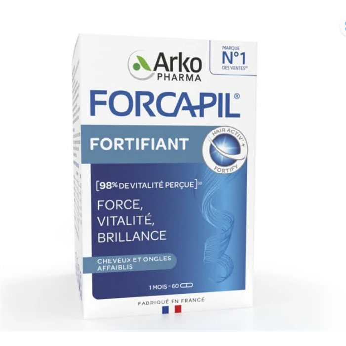 [2222628] Forcapil Fortifiant, Cheveux et Ongles,  60 gélules