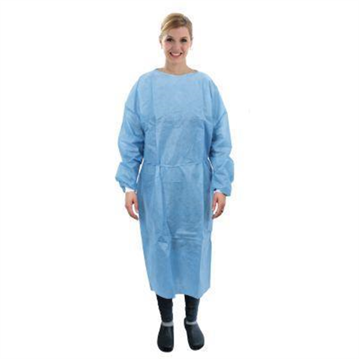 [155025] Blouse BeeSana SMS bleue, avec poignets, 10 pièces, protection extra forte contre liquides et particules