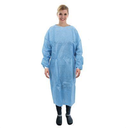Blouse BeeSana SMS bleue, avec poignets, 10 pièces, protection extra forte contre liquides et particules