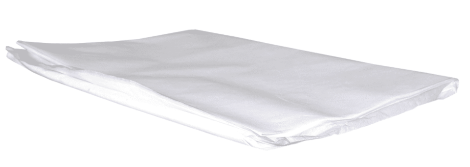 Trageschutzlaken, 75 x 210 cm, 48-fädig, 100 Stück, _x000D_
Tissue weiss 24 g/m² + PE weiss