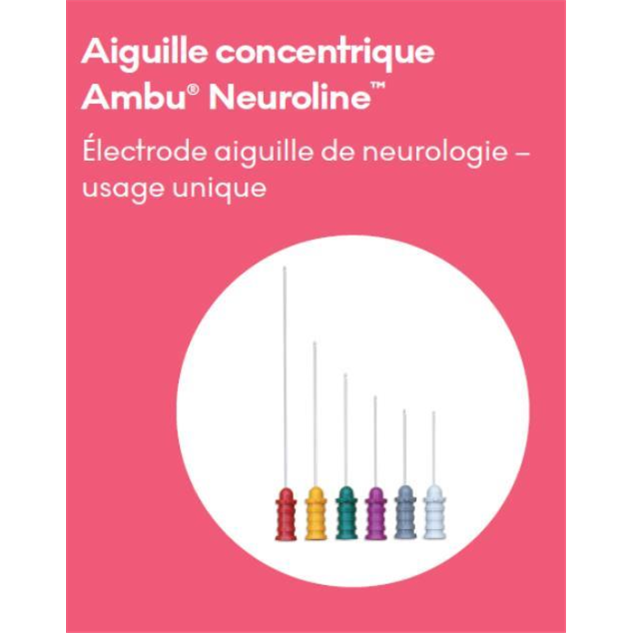 Aiguille concentrique usage unique Neuroline 74038-45/ 25 pcs