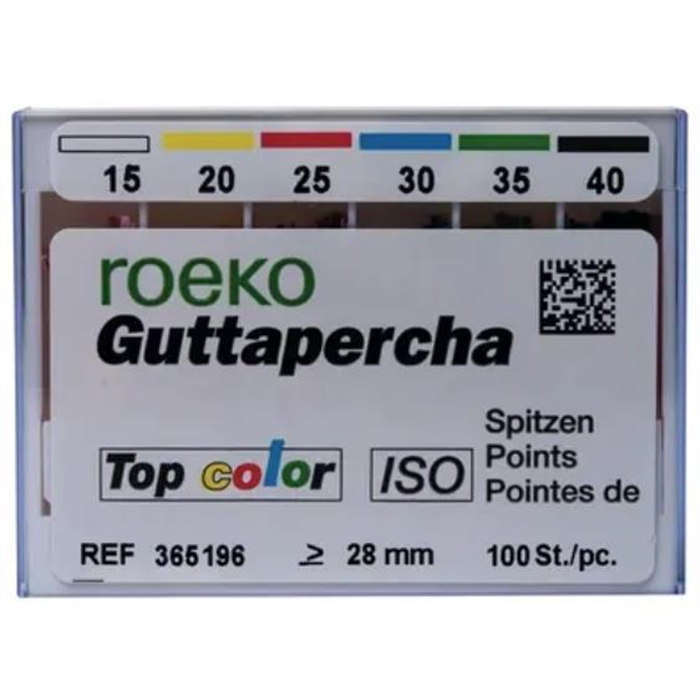 Roeko Guttapercha, Assortiment de 100 pieces, ISO 015-040,  365196