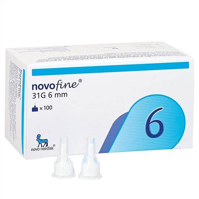 Aiguilles Novofine pour stylo 31G/6 mm x 0,25, 100 pièces