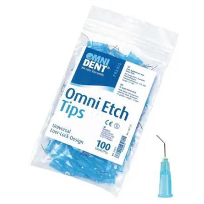 [33521] OmniEtch Tips, sachet de 100 pièces bleu, L 13 mm, Ø extérieur 0,5 mm, G25, 33521